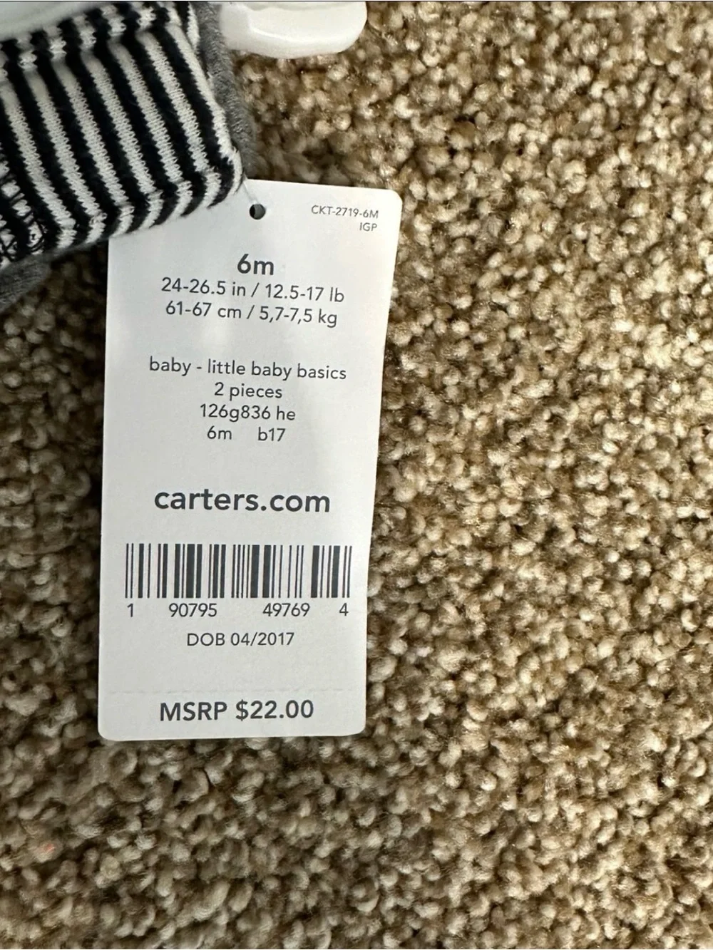 Carters soft cotton